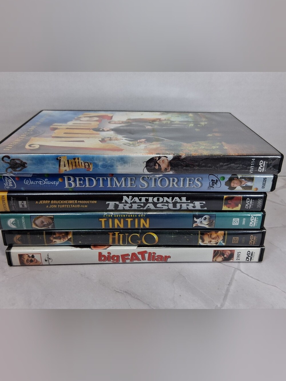 Assorted Movie DVD LOT - Mixed Titles Tin Tin, Hugo, Antboy, And More